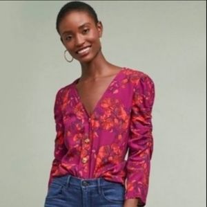 Anthropologie Maeve Jourdain Runa Top Blouse